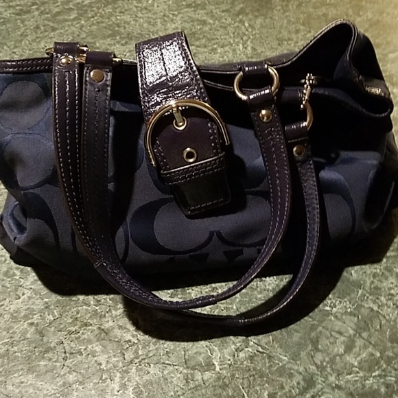 Coach Handbags - Coach Handbag Navy Blue with Silver💙💙